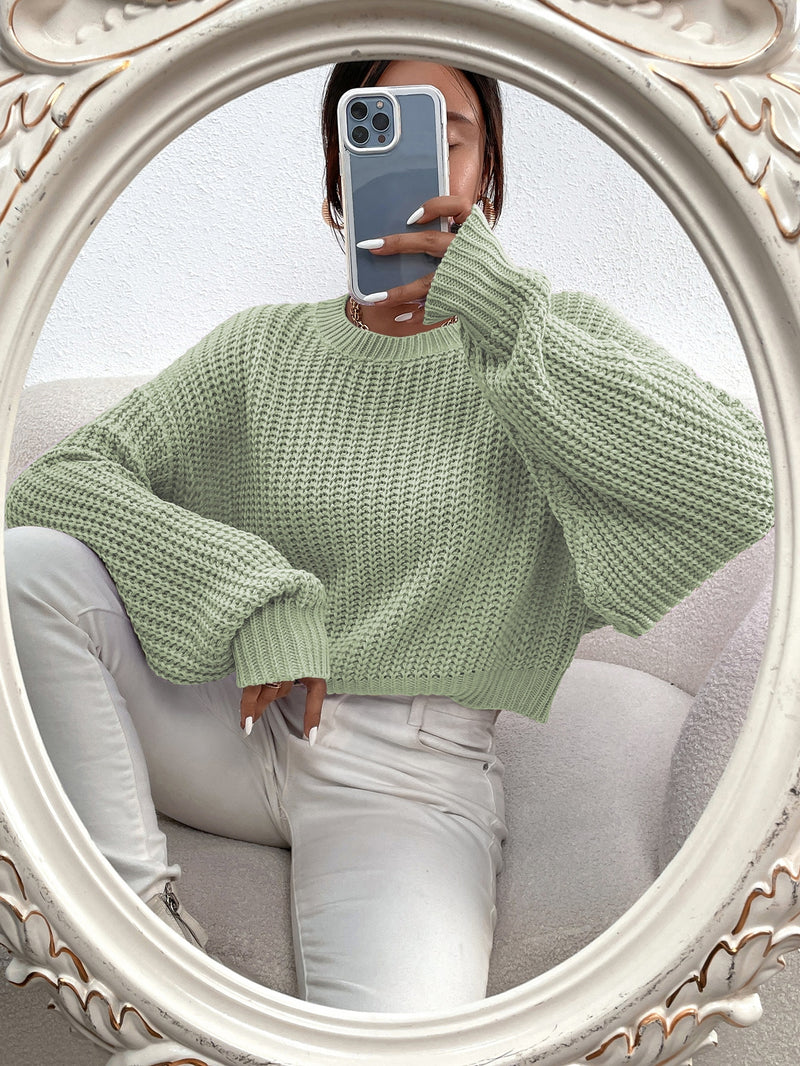 Frenchy Pullover mit Rippenstrick Drop Shoulder