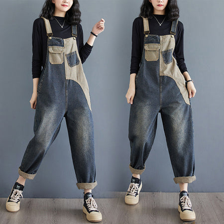 Denim Hosenträger Hose (11459200155916)