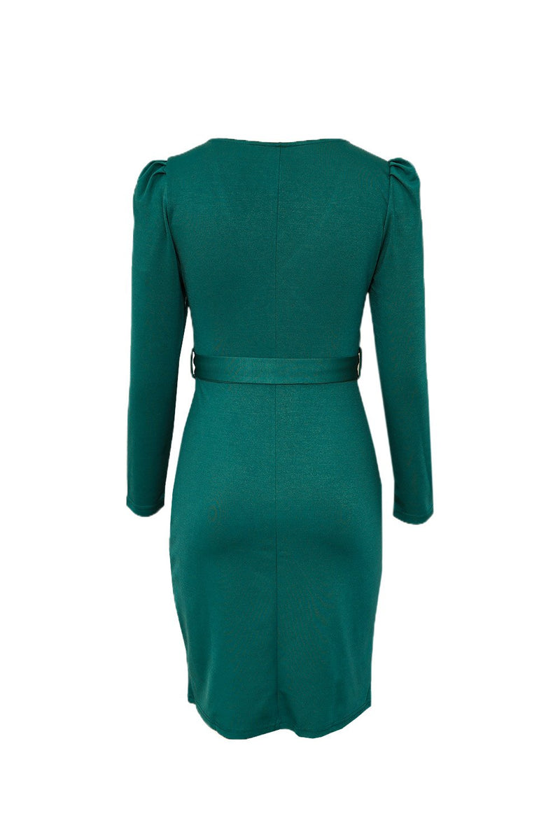 Green Side Split Bodycon Dress