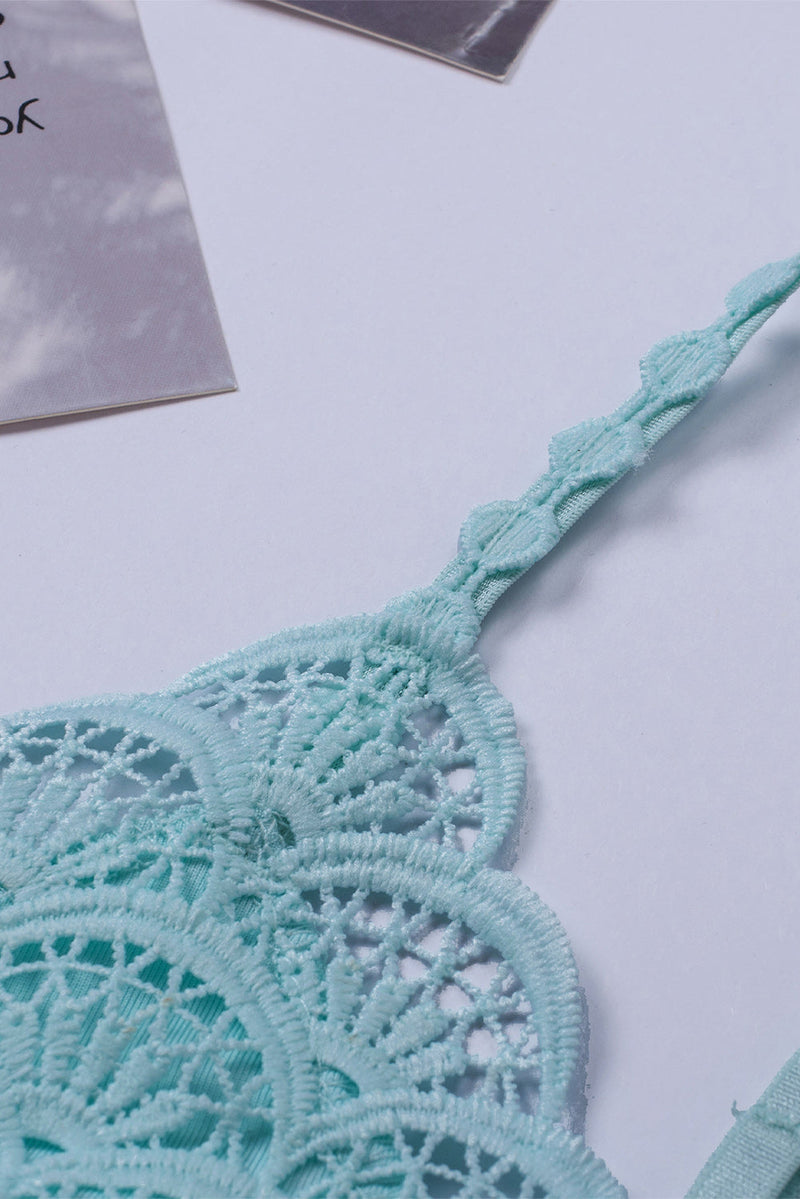 Chic Sky Blue Sunrise to Sunset Lace Bra