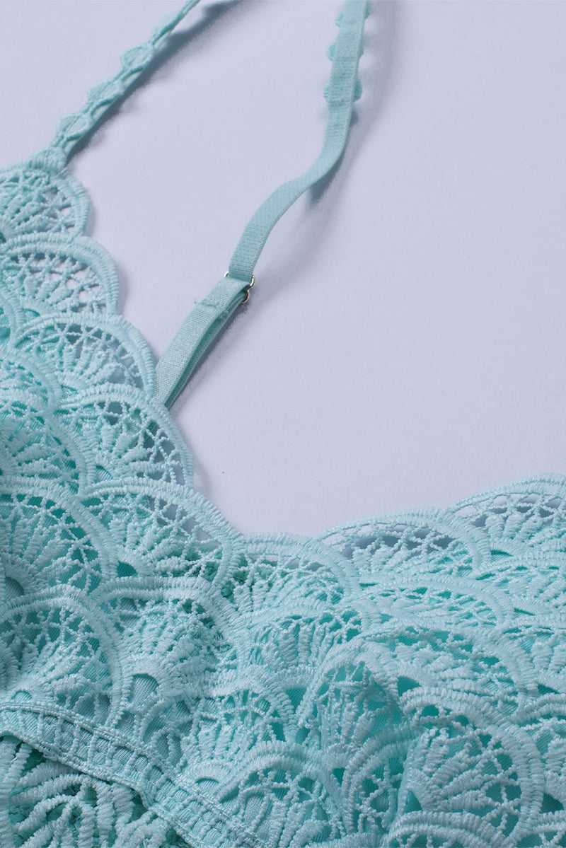 Chic Sky Blue Sunrise to Sunset Lace Bra