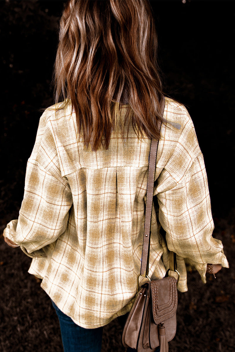 Yellow Plaid Shirt Shacket