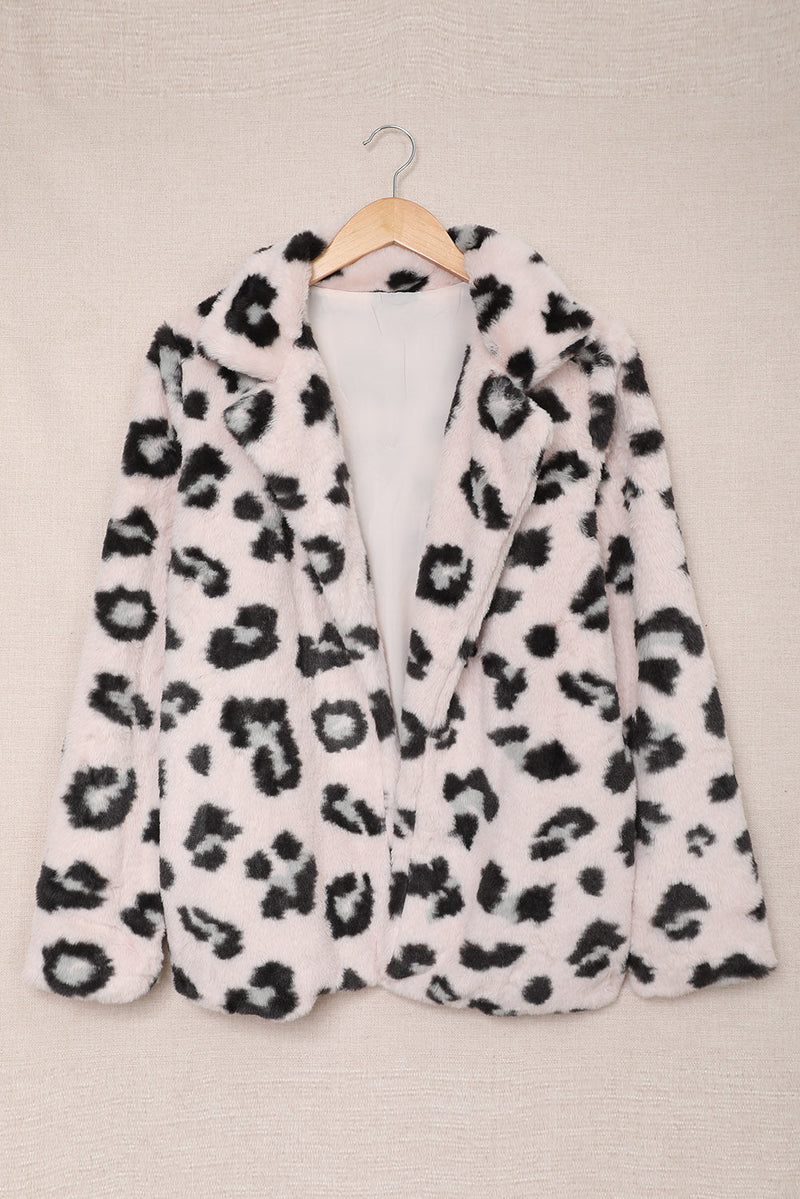 Winter Plush Fur Leopard Coat