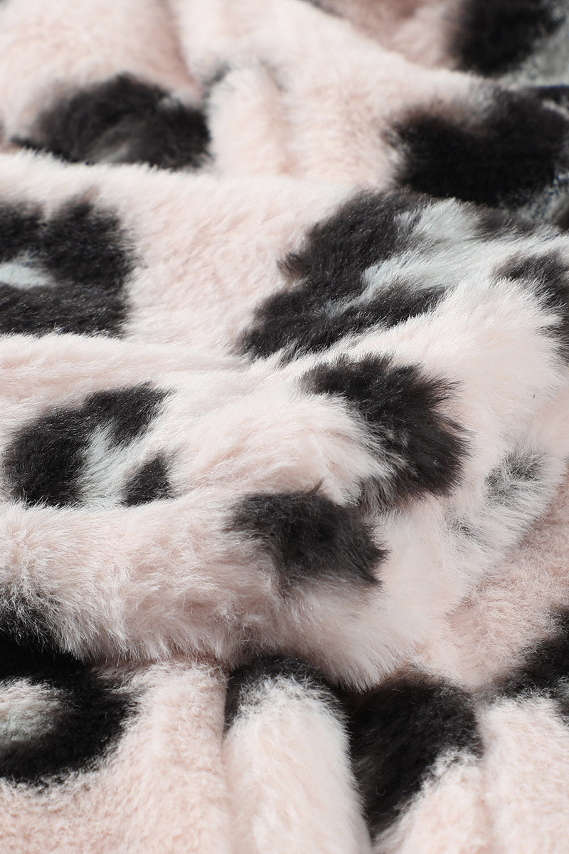 Winter Plush Fur Leopard Coat