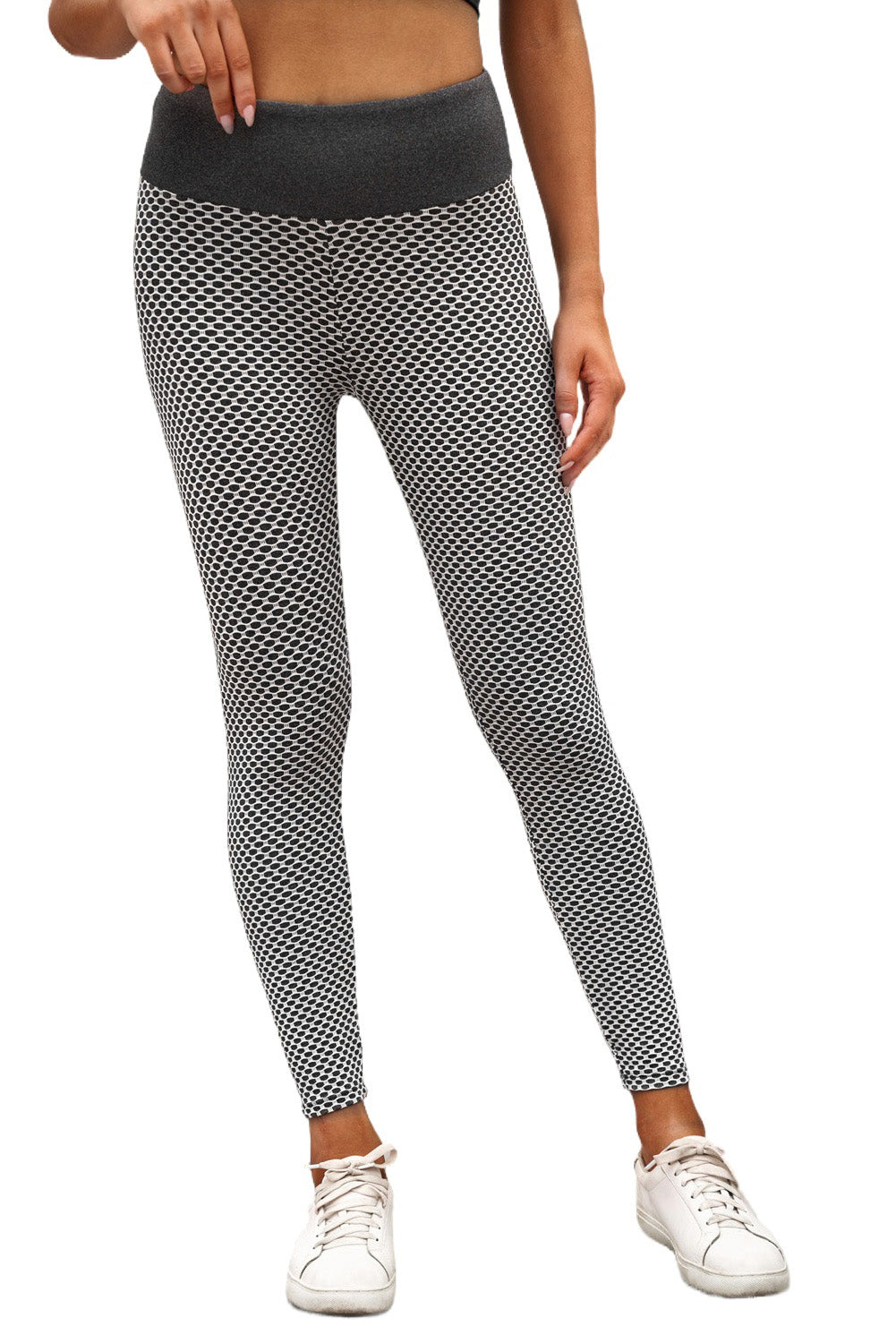 Women's Gray High Waisted Butt Lifting Yoga Gym Leggings