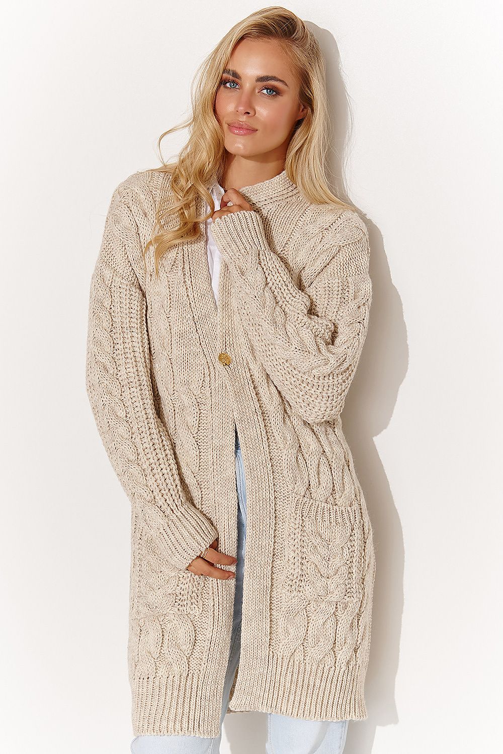 Cardigan Model 184394 Makadamia (11496033157388)