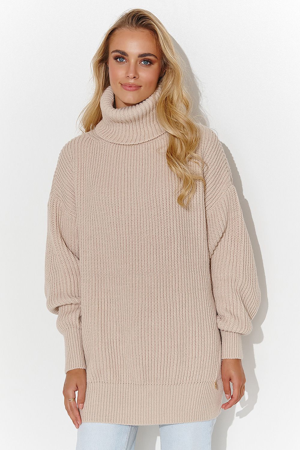 Rollkragenpullover Model 185216 Makadamia (11496038269196)