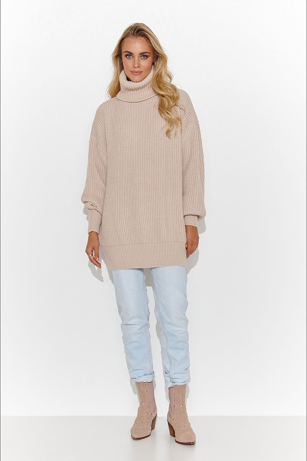 Rollkragenpullover Model 185216 Makadamia (11496038269196)