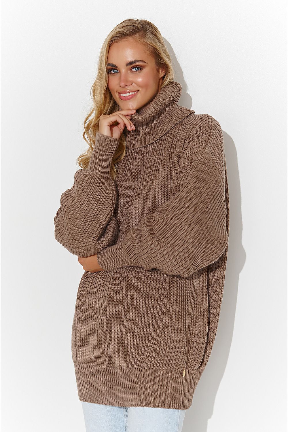 Rollkragenpullover Model 185216 Makadamia (11496038269196)