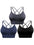3 Pack Women's Sports Bra Padded Crisscross Yoga Bra Seamless Medium-Impact Fitness Activewear (11469079773452)