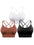 3 Pack Women's Sports Bra Padded Crisscross Yoga Bra Seamless Medium-Impact Fitness Activewear (11469079773452)