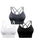 3 Pack Women's Sports Bra Padded Crisscross Yoga Bra Seamless Medium-Impact Fitness Activewear (11469079773452)