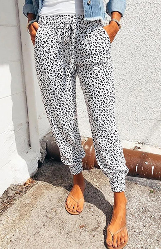 Ladies Casual Fashion Leopard Print Trousers (11472577036556)