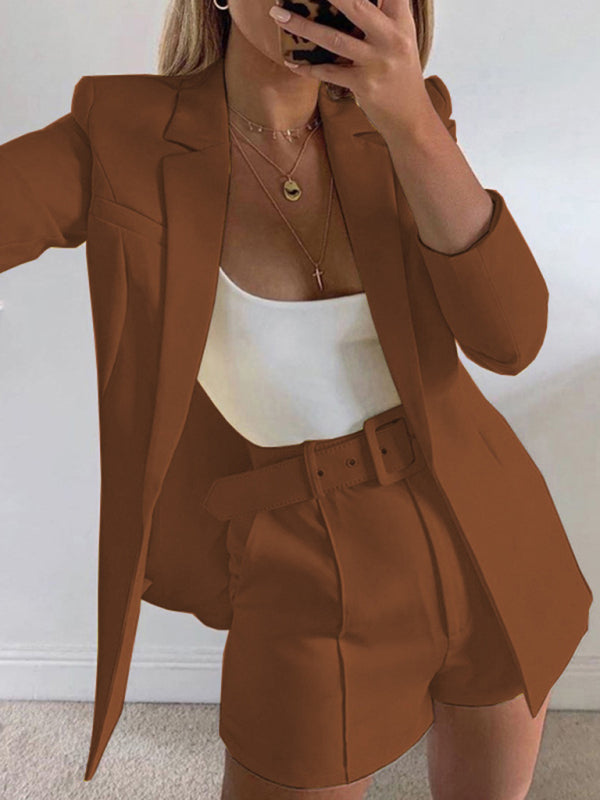 Fashion new sexy temperament stylish casual small suit cardigan suit