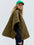 Women's new half-zip loose waterproof cape-style cotton half-sleeved diamond check pullover jacket (11477211644172)