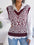 Women's new Christmas snowflake pattern V-neck knitted vest sweater (11472323117324)