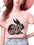 Women's Easter T-Shirt Funny MAMA Bunny Print Graphic T-Shirt (11472249520396)