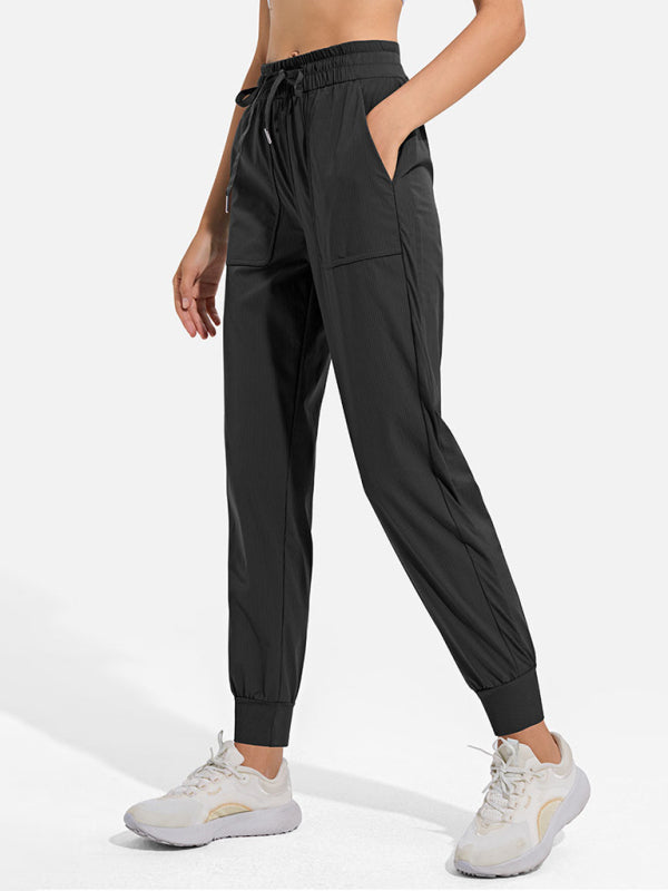 Women's quick-drying cool sweatpants drawstring casual pants (11472577167628)