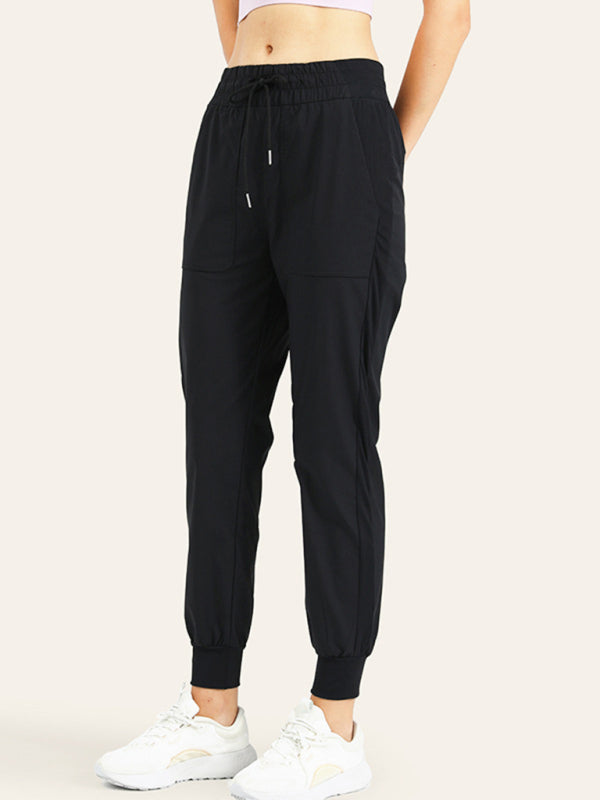 Women's quick-drying cool sweatpants drawstring casual pants (11472577167628)