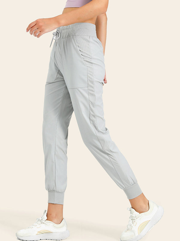 Women's quick-drying cool sweatpants drawstring casual pants (11472577167628)