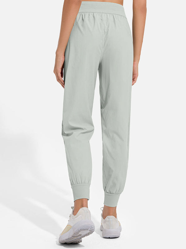 Women's quick-drying cool sweatpants drawstring casual pants (11472577167628)