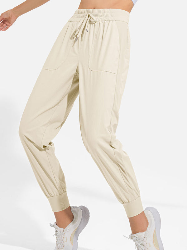 Women's quick-drying cool sweatpants drawstring casual pants (11472577167628)