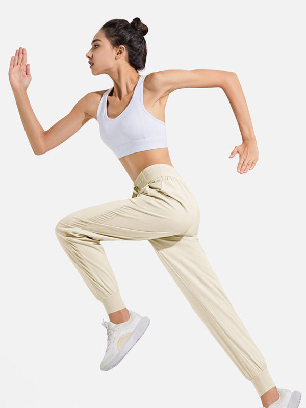 Women's quick-drying cool sweatpants drawstring casual pants (11472577167628)