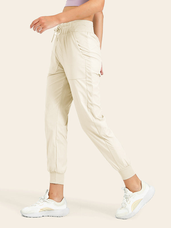 Women's quick-drying cool sweatpants drawstring casual pants (11472577167628)