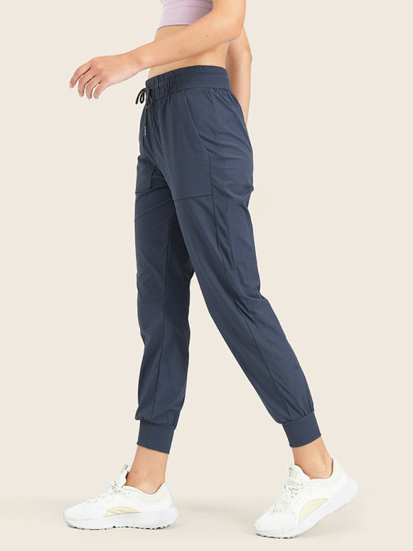 Women's quick-drying cool sweatpants drawstring casual pants (11472577167628)
