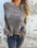 New Casual Loose Skeleton Sweater Round Neck Knit Top (11472173105420)