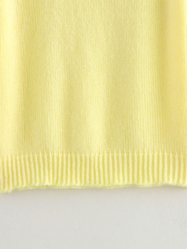 Yellow Knit Sweater Vest (11472172908812)