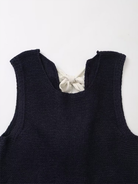 New Fashion Vest Bow Tie Sweater Vest (11472313319692)