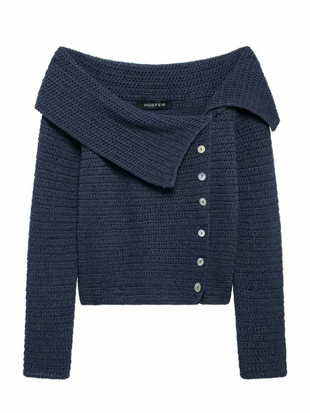 New Street Fashion One Neck Sweater Knit Top (11477762015500)