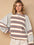 Women's Colorblocking Printed Top Casual Loose Long Sleeve Sweatshirt (11477762343180)