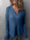 Women's Casual Shirt Solid Color Long Sleeve Patchwork Solid Color Loose Top (11472172974348)