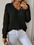 Women's Temperament V-neck Hollow Long Sleeve Solid Color Casual Top (11472173465868)