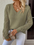 Women's Temperament V-neck Hollow Long Sleeve Solid Color Casual Top (11472173465868)