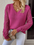 Women's Temperament V-neck Hollow Long Sleeve Solid Color Casual Top (11472173465868)