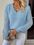 Women's Temperament V-neck Hollow Long Sleeve Solid Color Casual Top (11472173465868)