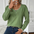 New round neck casual pullover sweater zipper contrast color edge knitted sweater (11472173400332)