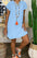 Damen Kleid aus Leinenmischung mit geteiltem Ausschnitt