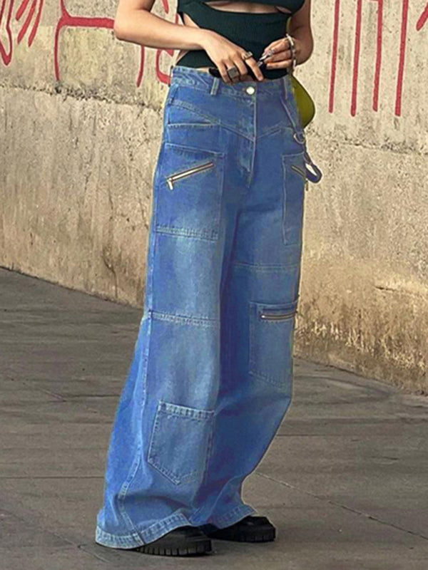 Distressed-Jeans mit mehreren Taschen