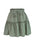 Unifarbener Damen-Minirock mit Rüschen an der Taille
