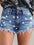 Jeansshorts mit All Over Star-Print