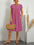 Einfarbiges kleid aus Baumwolle und Leinen mit Rundhalsausschnitt in A-Linie