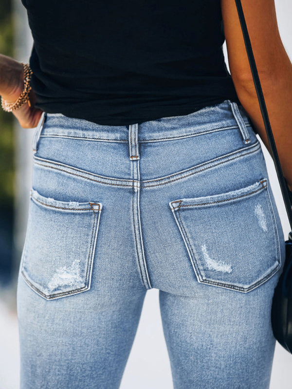 Denim Slim Ripped High Stretch