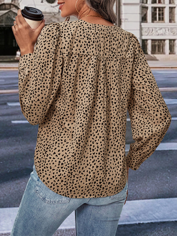 Langarmhemd mit Leopardenmuster